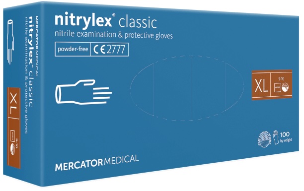Gumikesztyű Nitriles kék XL 50 pár (100 db/#)