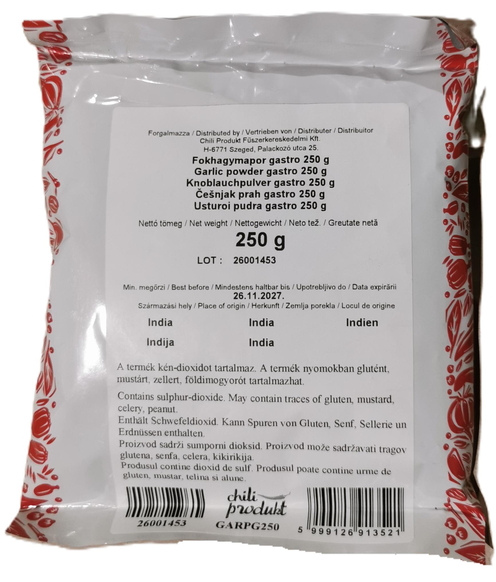 Fokhagyma por 250 g CHILI PR.