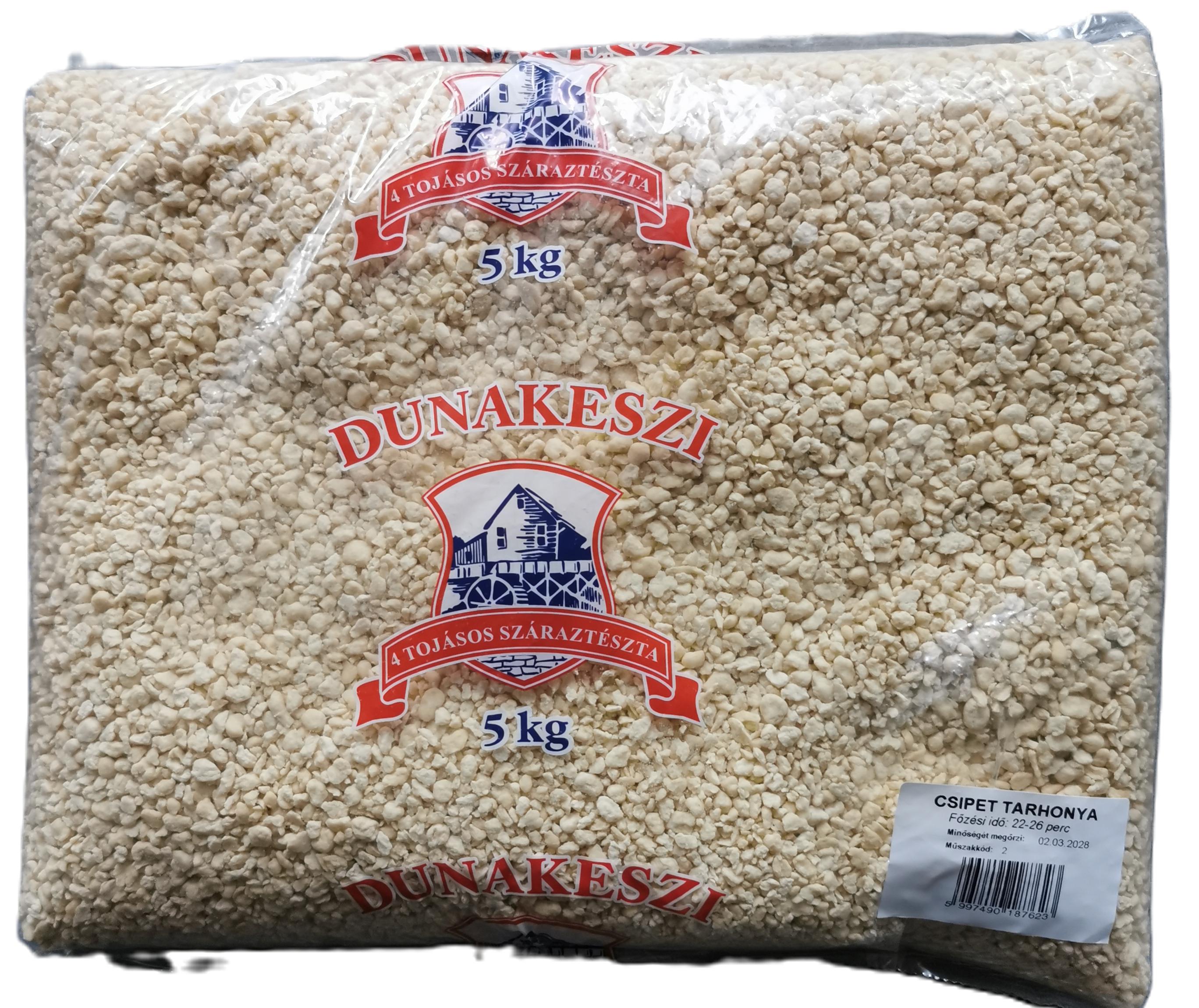 Tarhonya kézi (csipet) 4 tojásos 5 kg DUNAKESZI