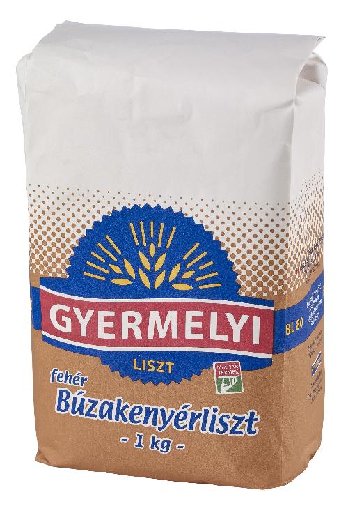 Kenyérliszt BL-80 fehér 1 kg GYERMELYI