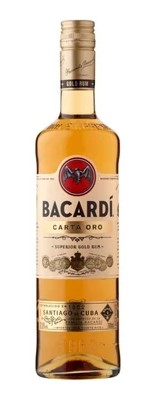 R Bacardi Carta Oro Rum 37.5% 0.7L DRS