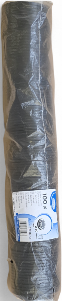 Pohár kávés tető fekete 80 mm (100 db/#)