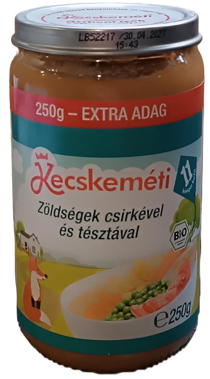 Bébiétel bio zöldségek csirkével és tésztával 250 g (11hó) Kecskeméti/HIPP/KREL