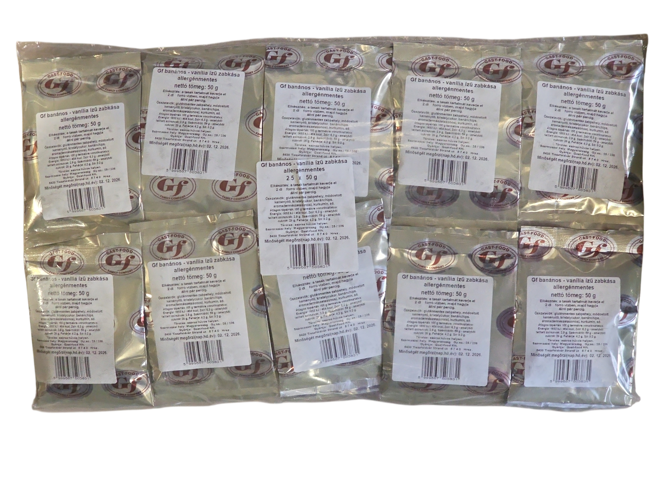Gast-Food banános-vaníliás allergénmentes zabkása 50 g KREL