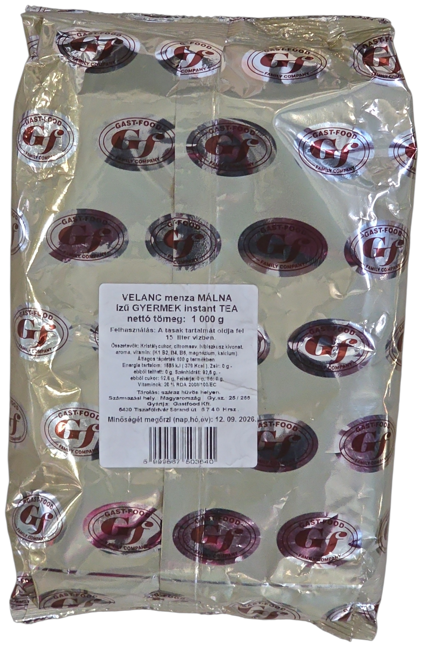 Gast-Food instant tea málna ízű gyerek 1.000 g
