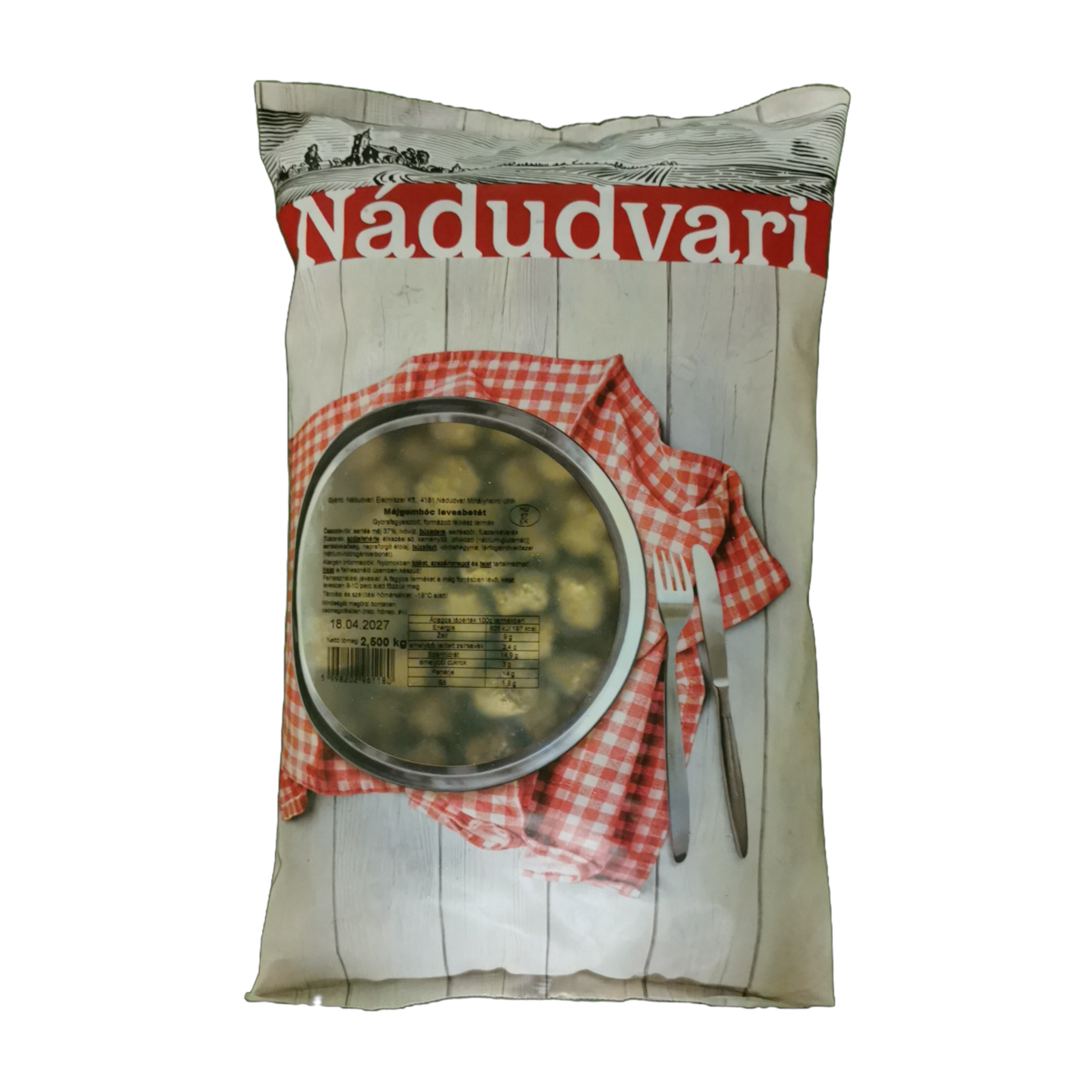 Májgombóc 2,5 kg NÁDUDVARI mirelit