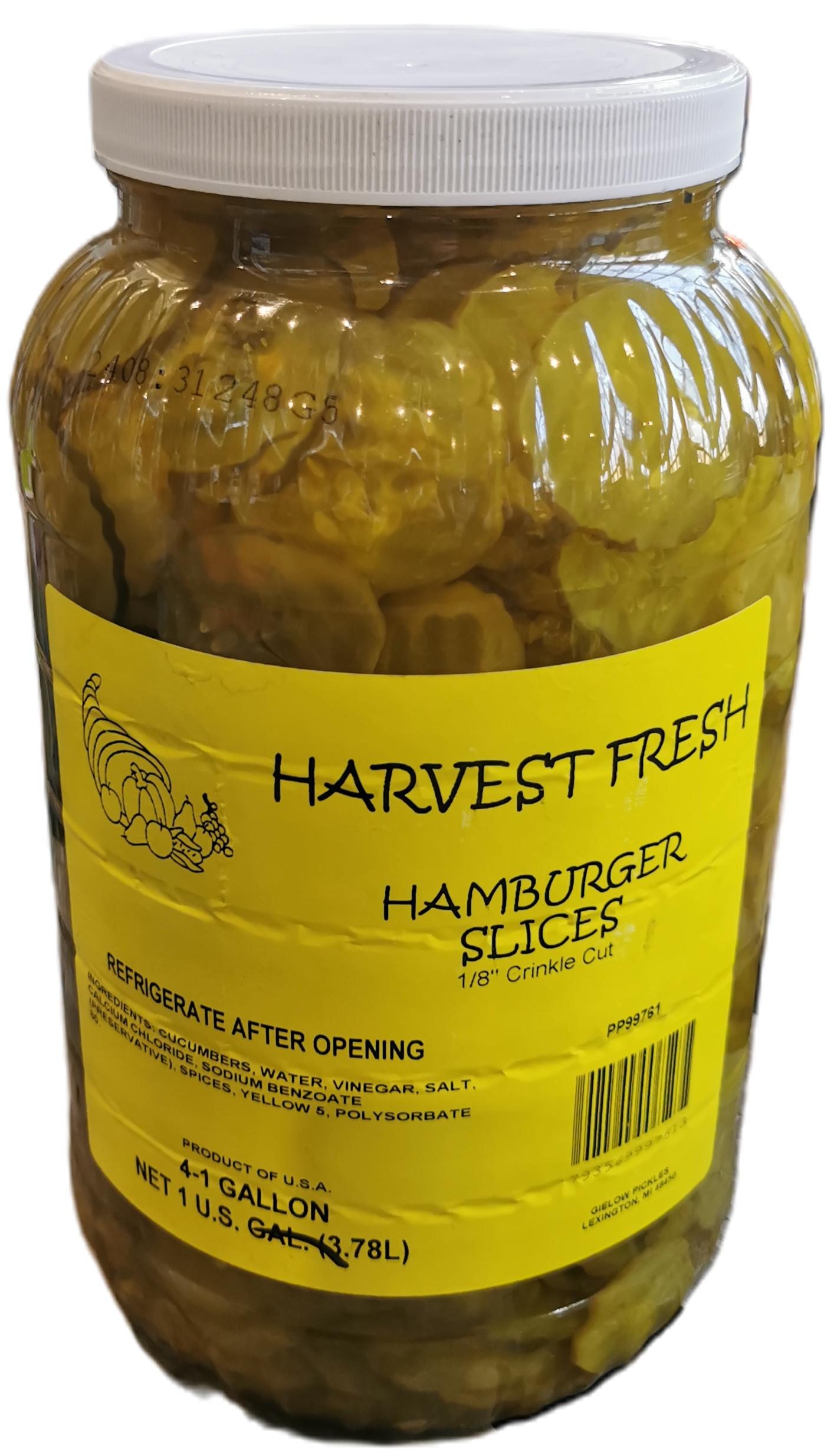 Csemege uborka (hamburger) szeletelt hullámos 3,78 l