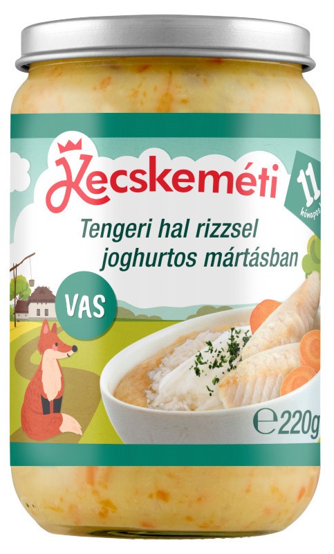 Bébiétel tengeri hal rizzsel joghurtos mártásban 220 g (11hó) Kecskeméti/HIPP/KREL