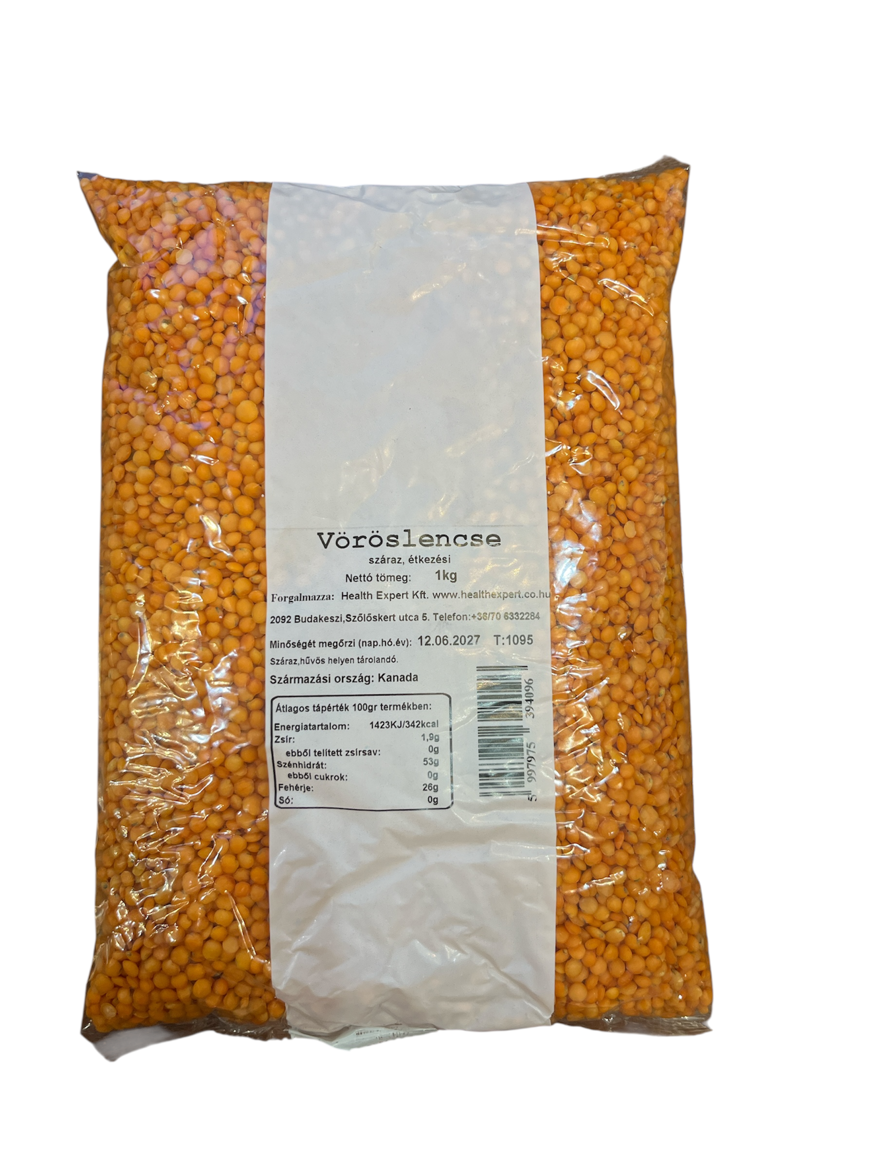 Lencse vörös 1 kg HEALTH EXPERT