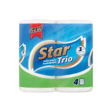 Wc papír 4 tekercses 3 rétegű STAR TRIO