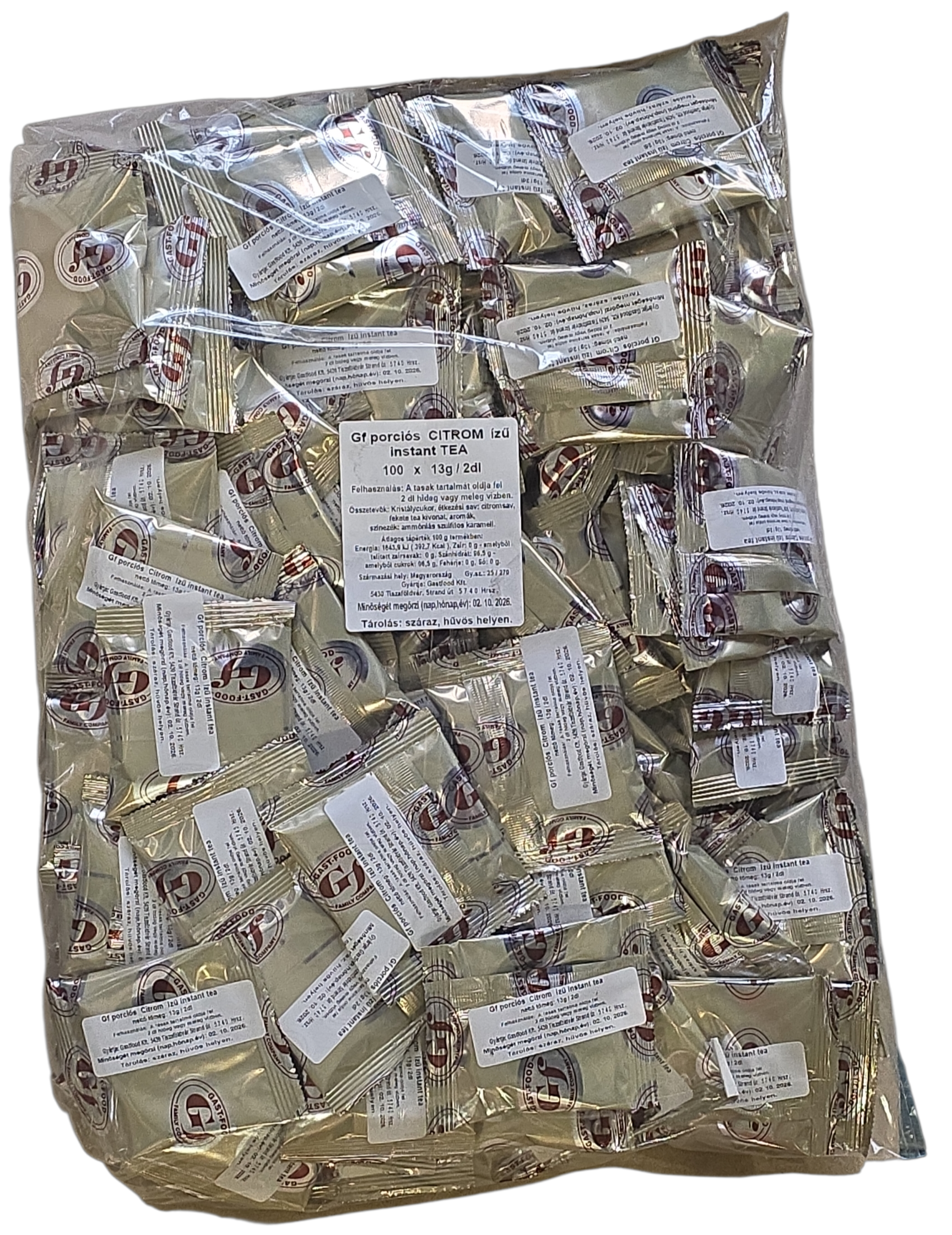 Gast-Food instant tea citrom ízű porciós (100 X 13 g / 2 dl)
