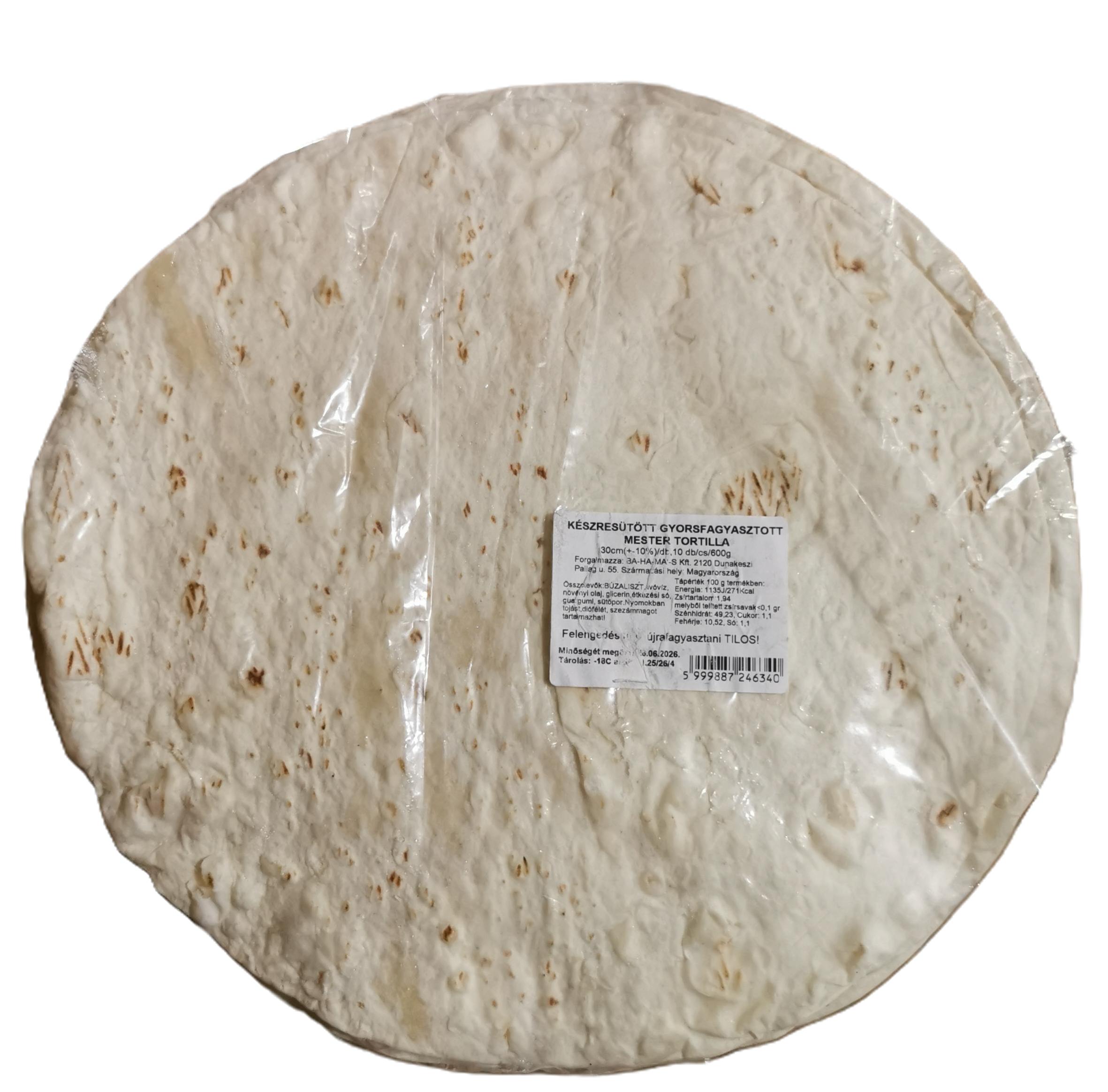 Tortilla lapok 30 cm mirelit