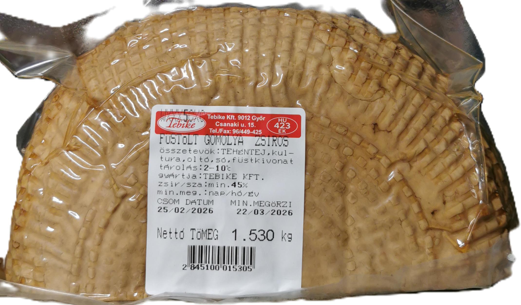 Gomolya füstölt 1,5 kg TEBIKE