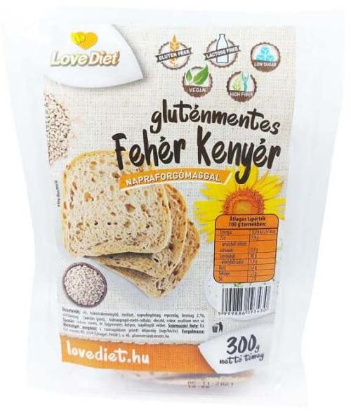 Kenyér szeletelt gluténmentes 300 g LOVE DIET (6 db/#)