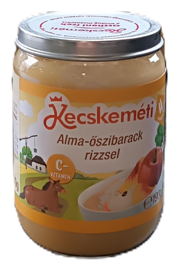 Bébiétel alma-őszibarack rizssel 190 g (4hó) Kecskeméti/HIPP/KREL