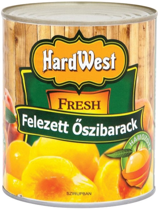 Őszibarack felezett 820/480 g HARDWEST/FRUPPY/KOFA/ZORBAS