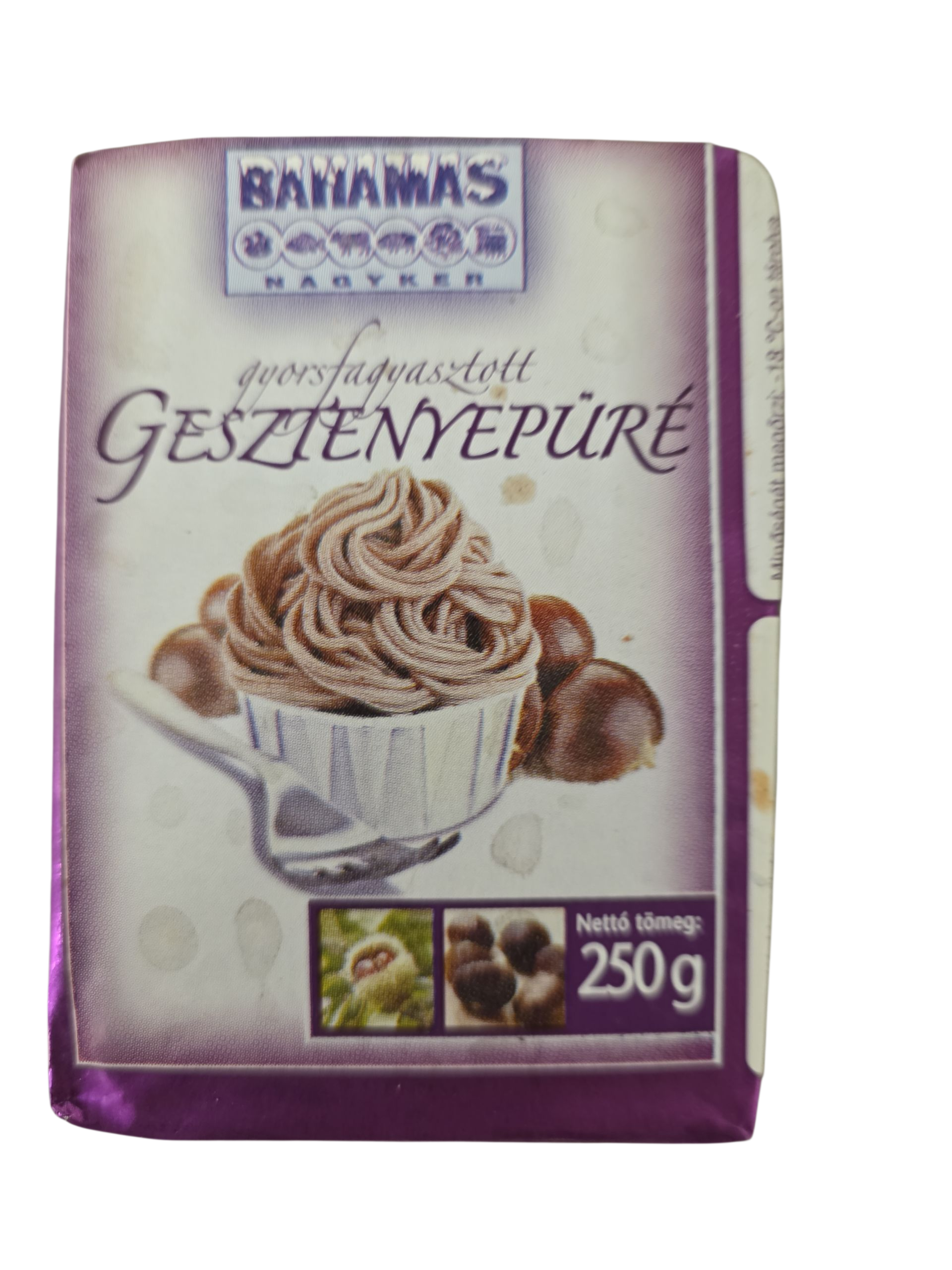 Gesztenye püré 72% 250 g BA-HA-MAS mirelit