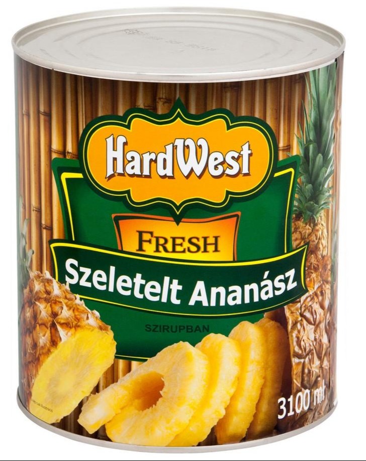 Ananász körszeletelt 3.050 g HAPPY FRUCHT/HARDWEST