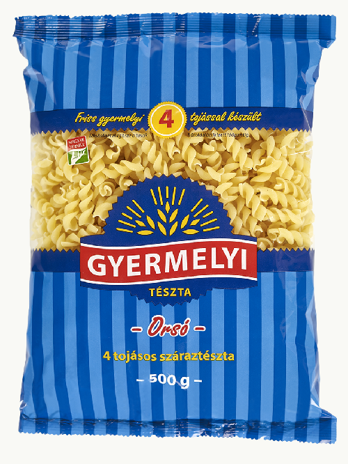Fusilli (orsó) 4 tojásos 500 g GYERMELYI