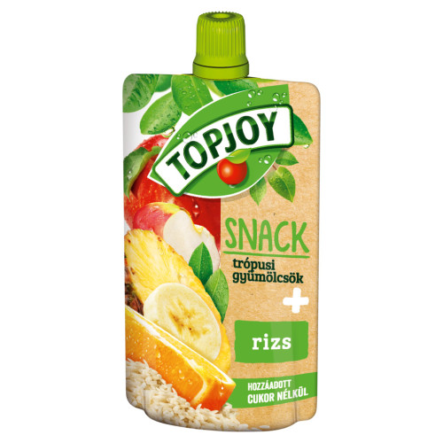TopJoy Snack Trópusi vegyes gyümölcs püré rizzsel C-vitaminnal 100 g