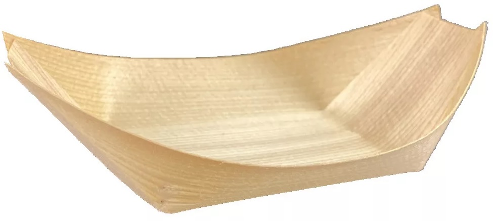 Fa kínáló hajó tálka 11 X 7 cm (100 db/#)