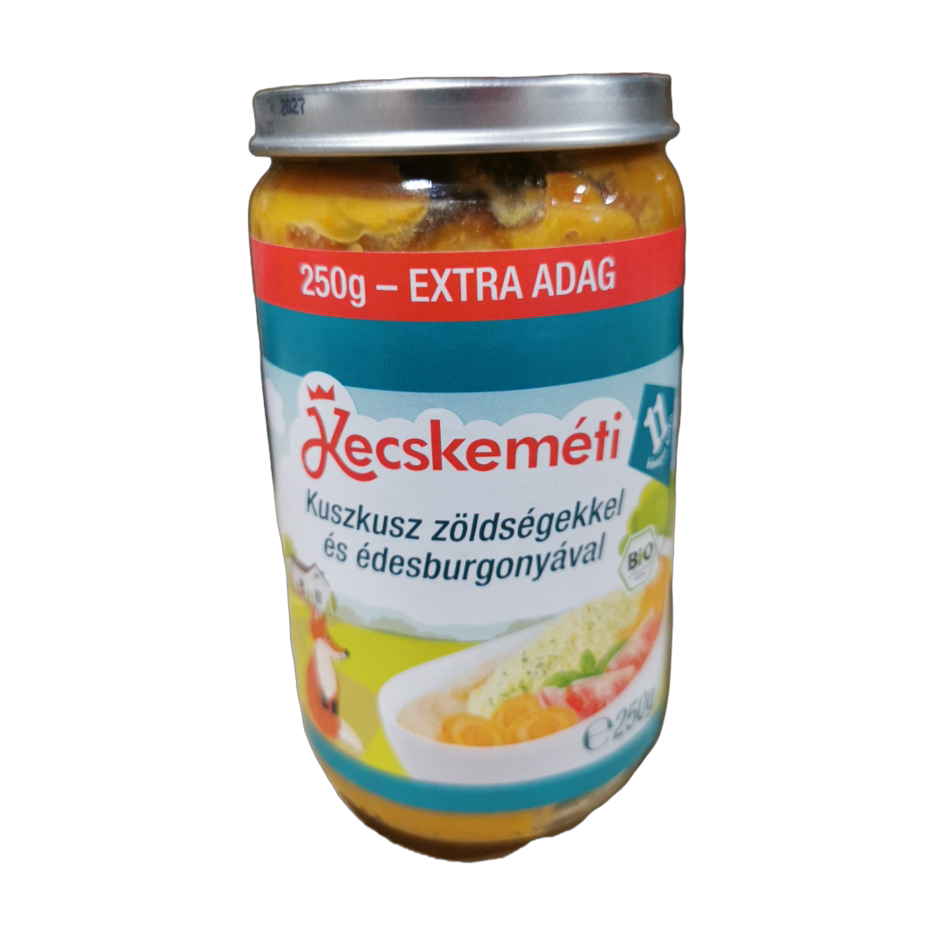 Bébiétel kuszkusz zöldségekkel és édesburgonyával 250 g (11hó) KecskemétiHIPP