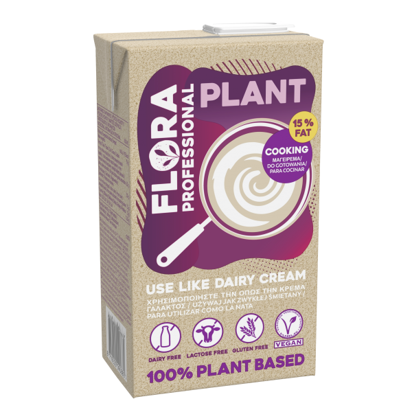 Flora Plant 15% növ. főzőkrém Vegán (8 db/#) 1 l