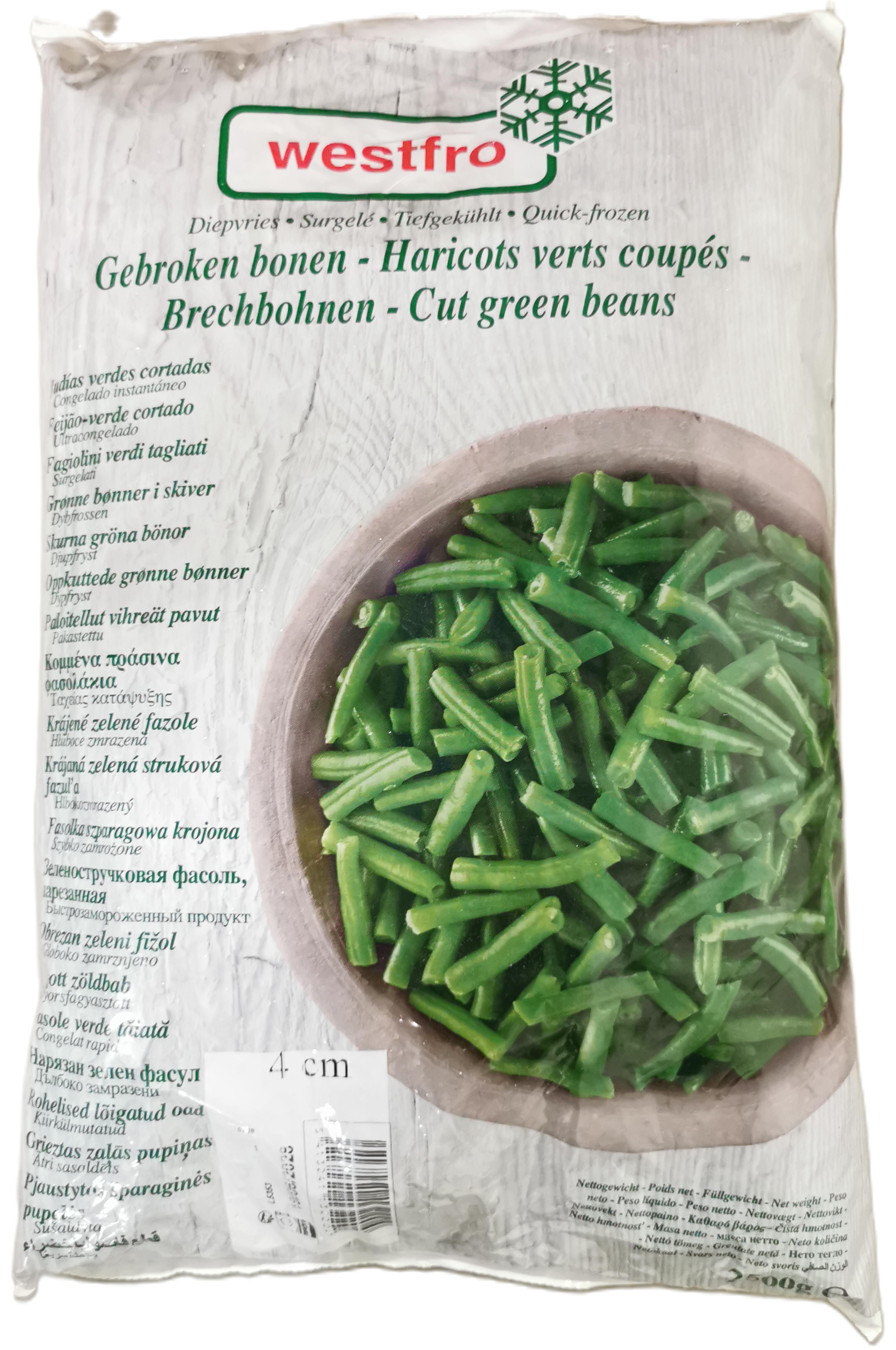 Zöldbab zöld hüvelyű vágott 2,5 kg mirelit