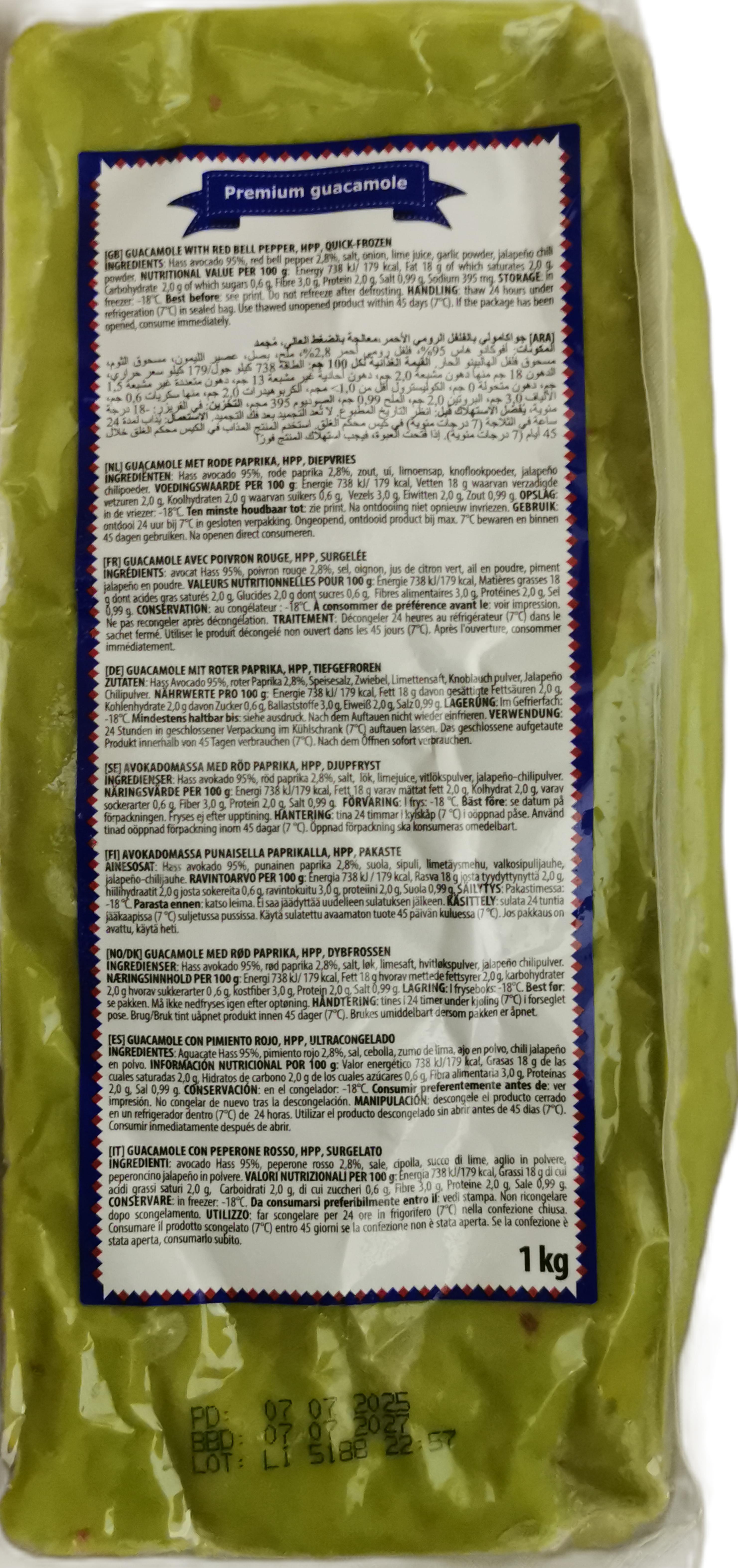 Guacamole Western (avokádó krém) 1 kg mirelit