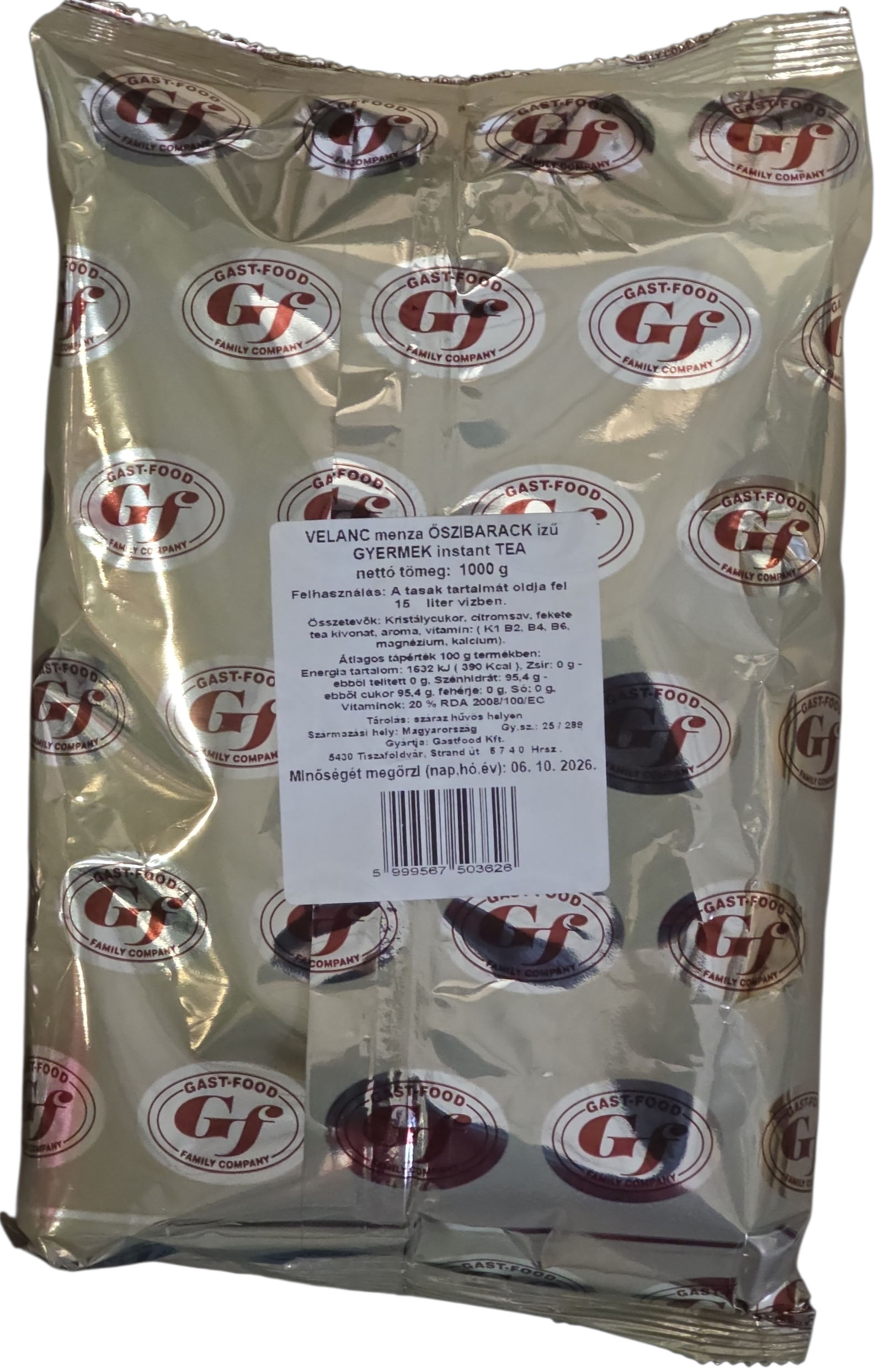 Gast-Food instant tea őszibarack ízű gyerek 1.000 g