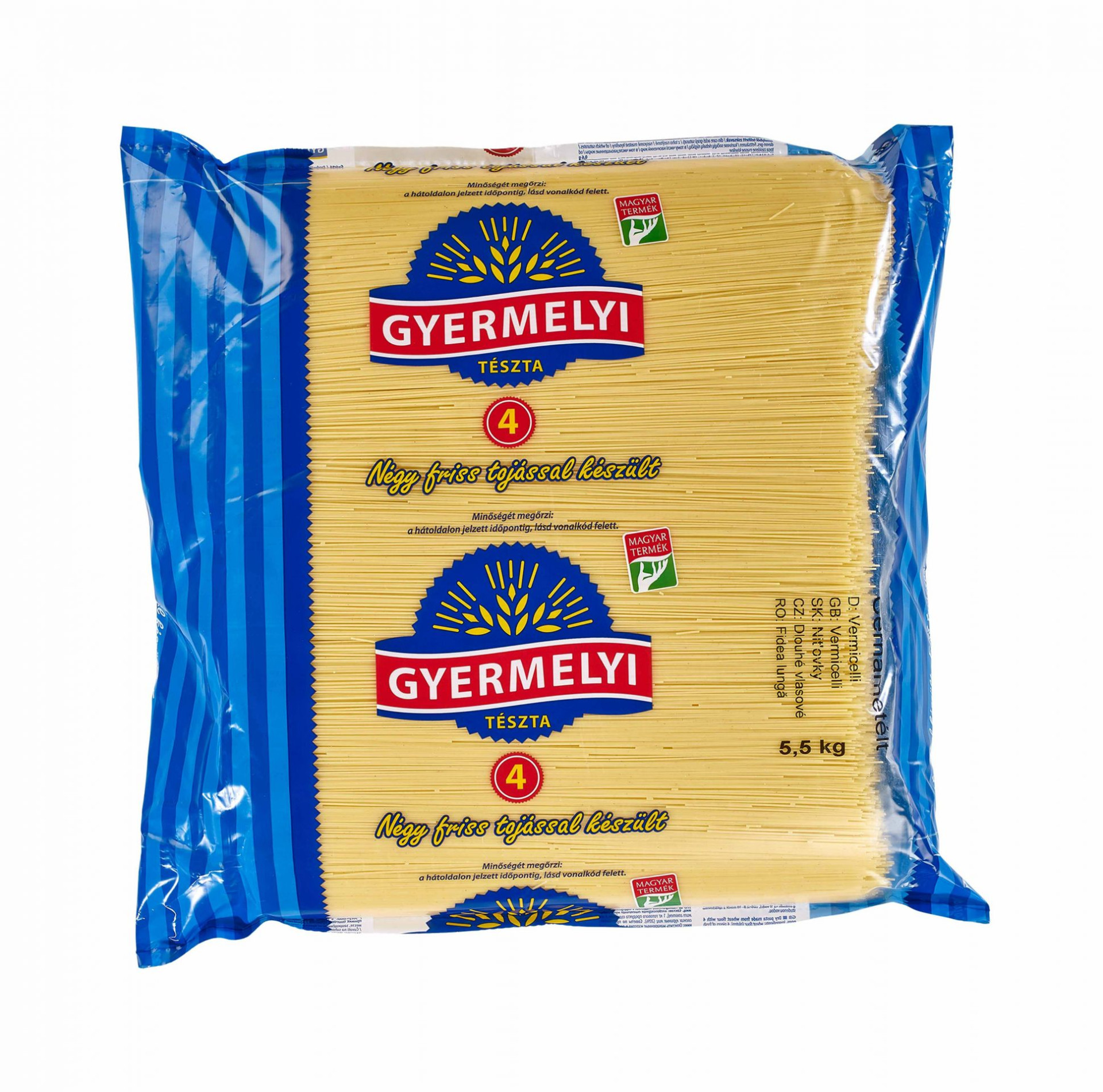 Cérnametélt 4 tojásos 5 kg GYERMELYI