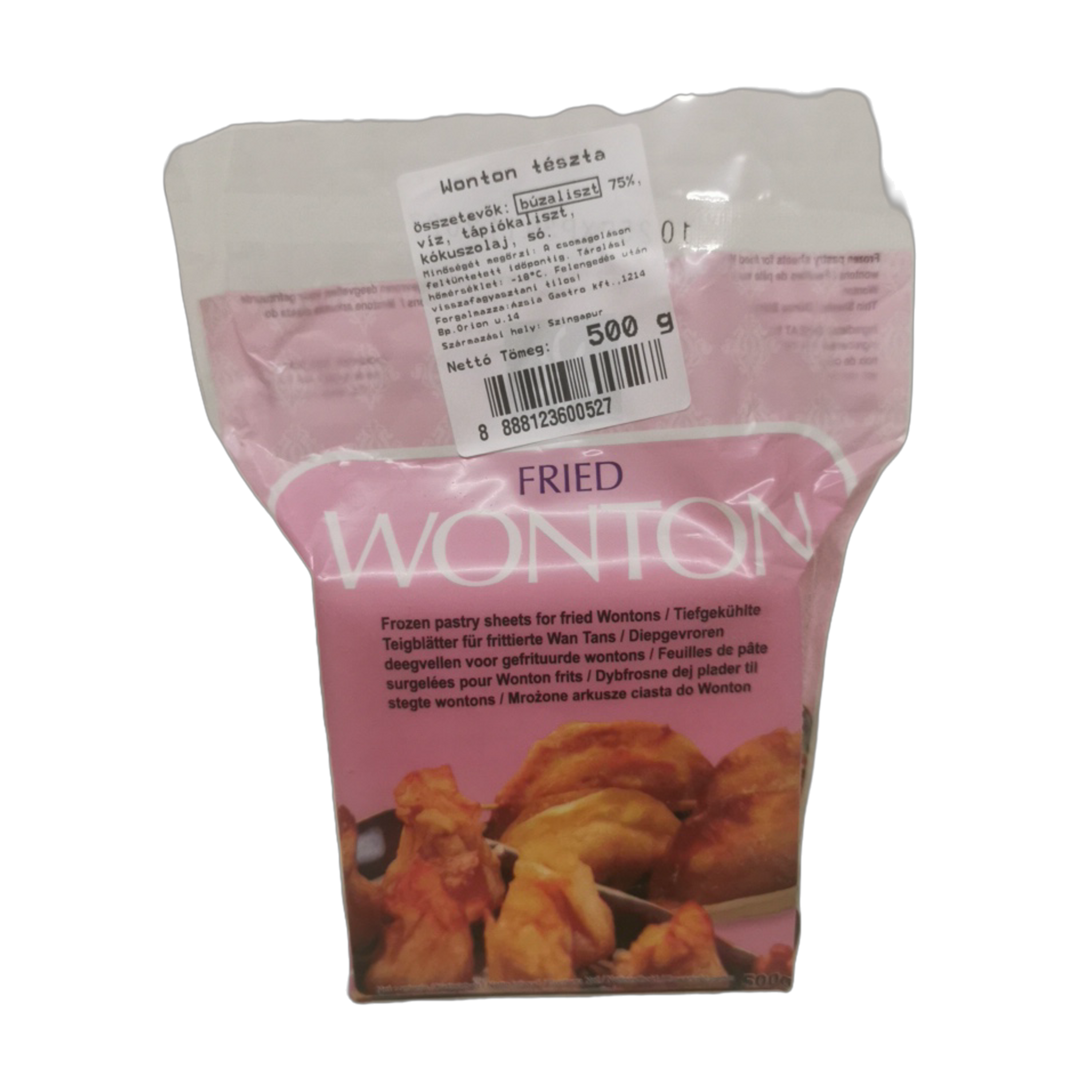 Wonton tészta (rózsaszín) 500 g mirelit