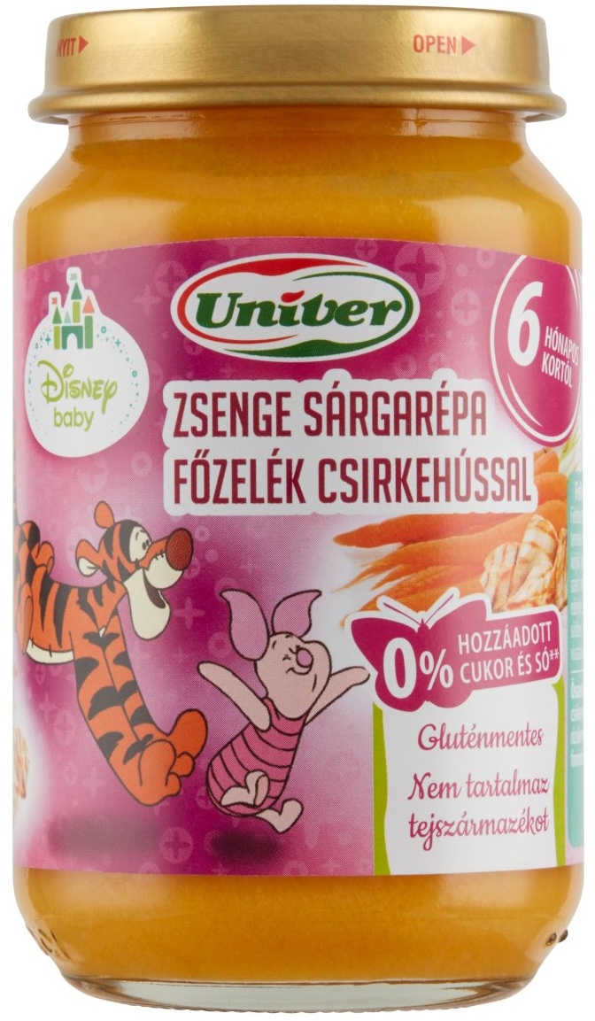 Bébiétel sárgarépa főzelék csirke hússal 163 g UNIVER