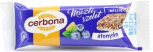 Müzli szelet áfonyás-joghurtos 20 g (20 db/#) Cerbona