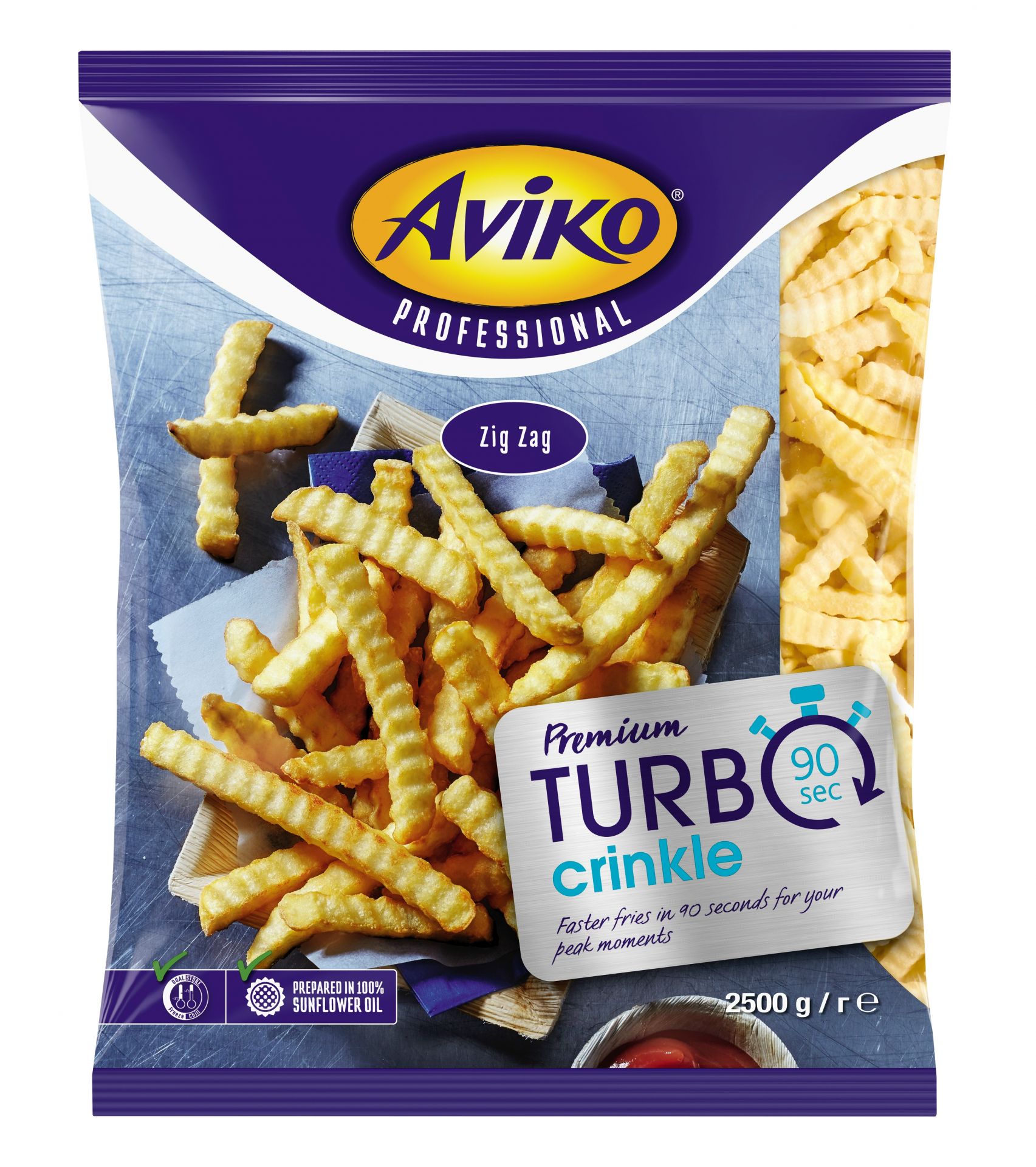 Hasábburgonya Zig Zag 2,5 kg (5 db/#) AVIKO TURBO mirelit