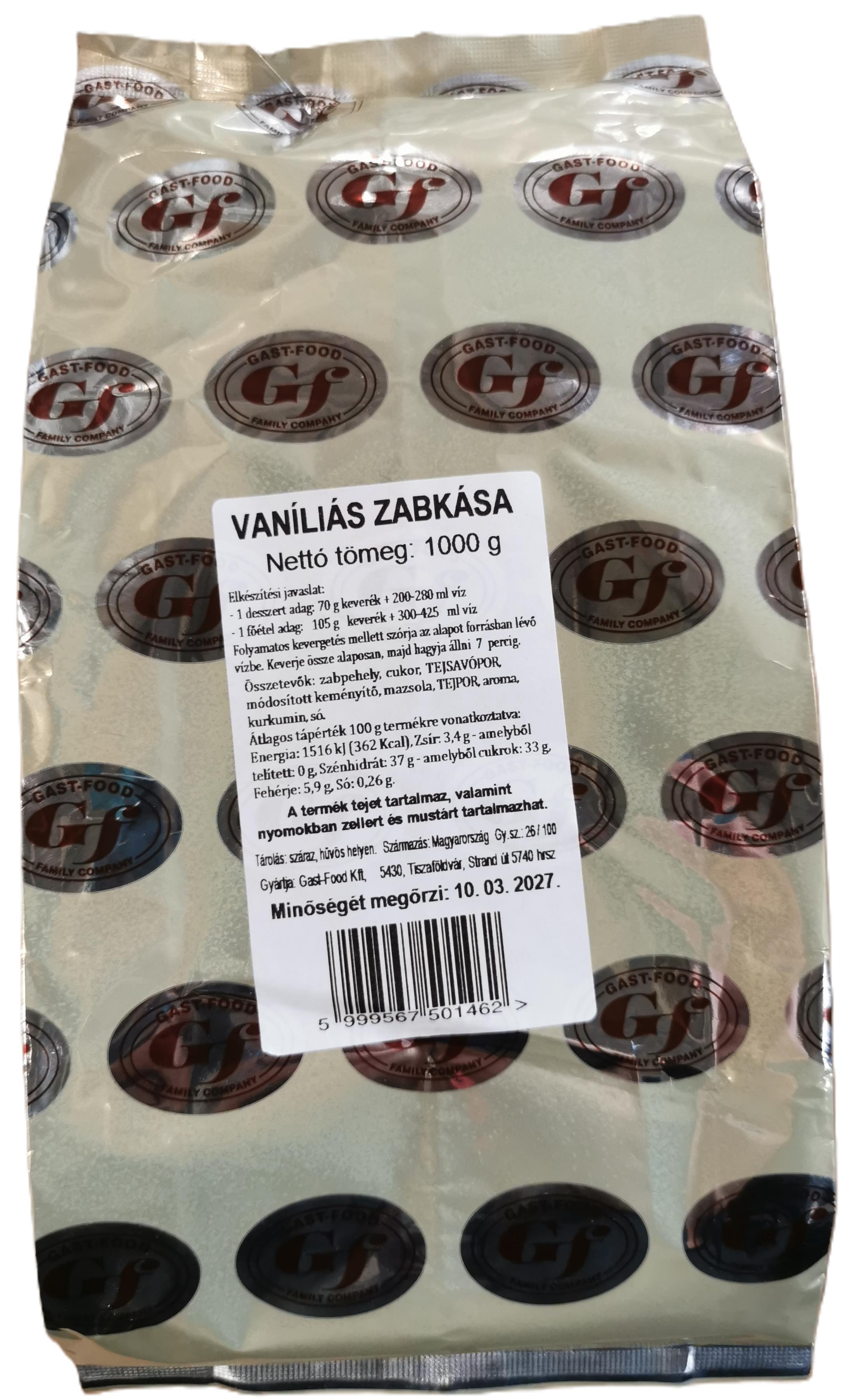 Zabkása vaníliás 1.000 g GAST-FOOD
