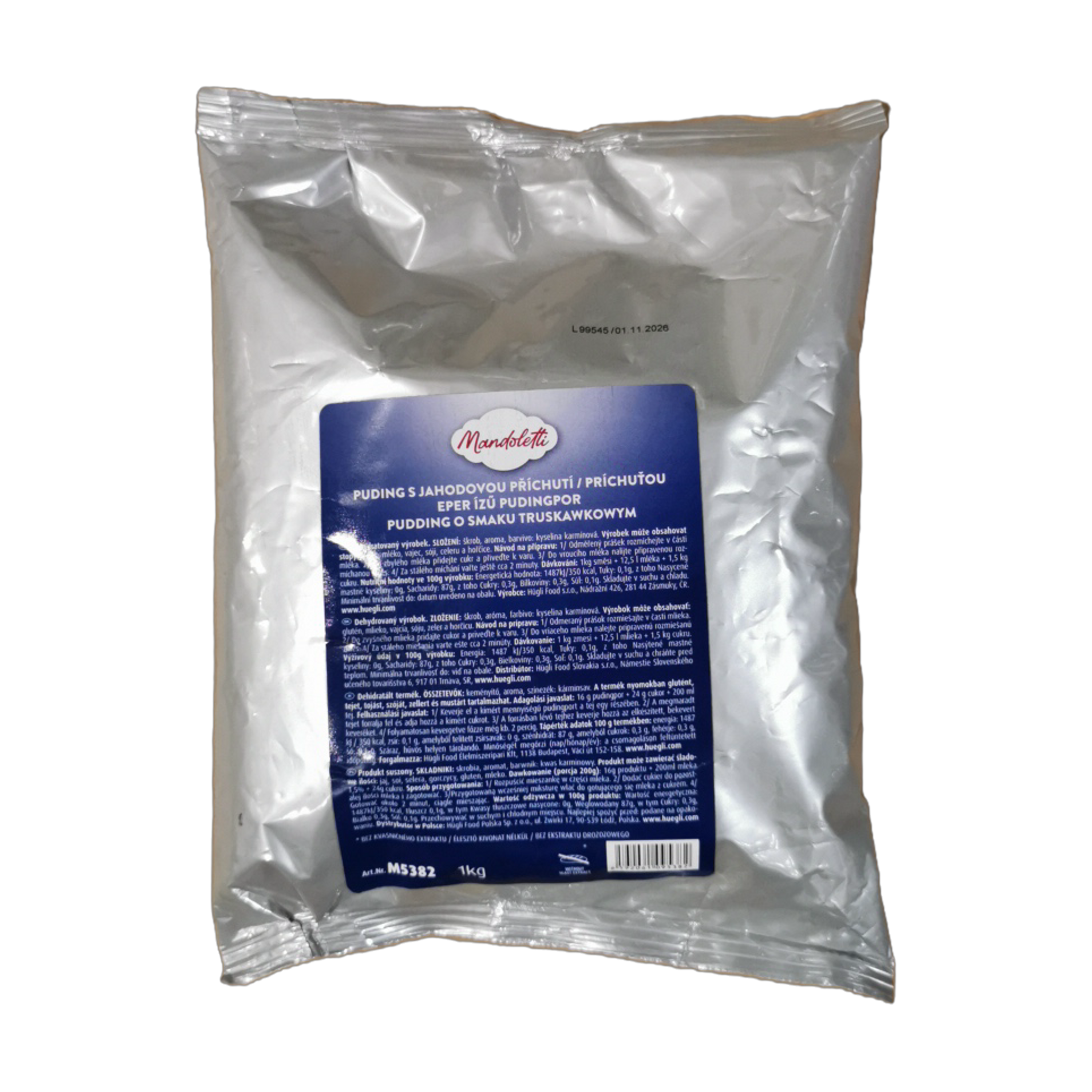 Pudingpor eper 1 kg MANDOLETTI