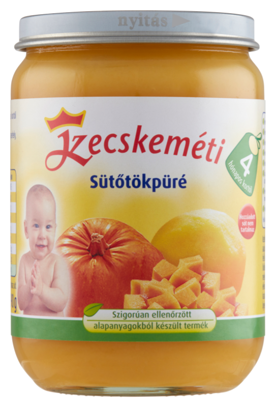 Bébiétel sütőtökpüré 190 g (4hó) Kecskeméti/HIPP/KREL