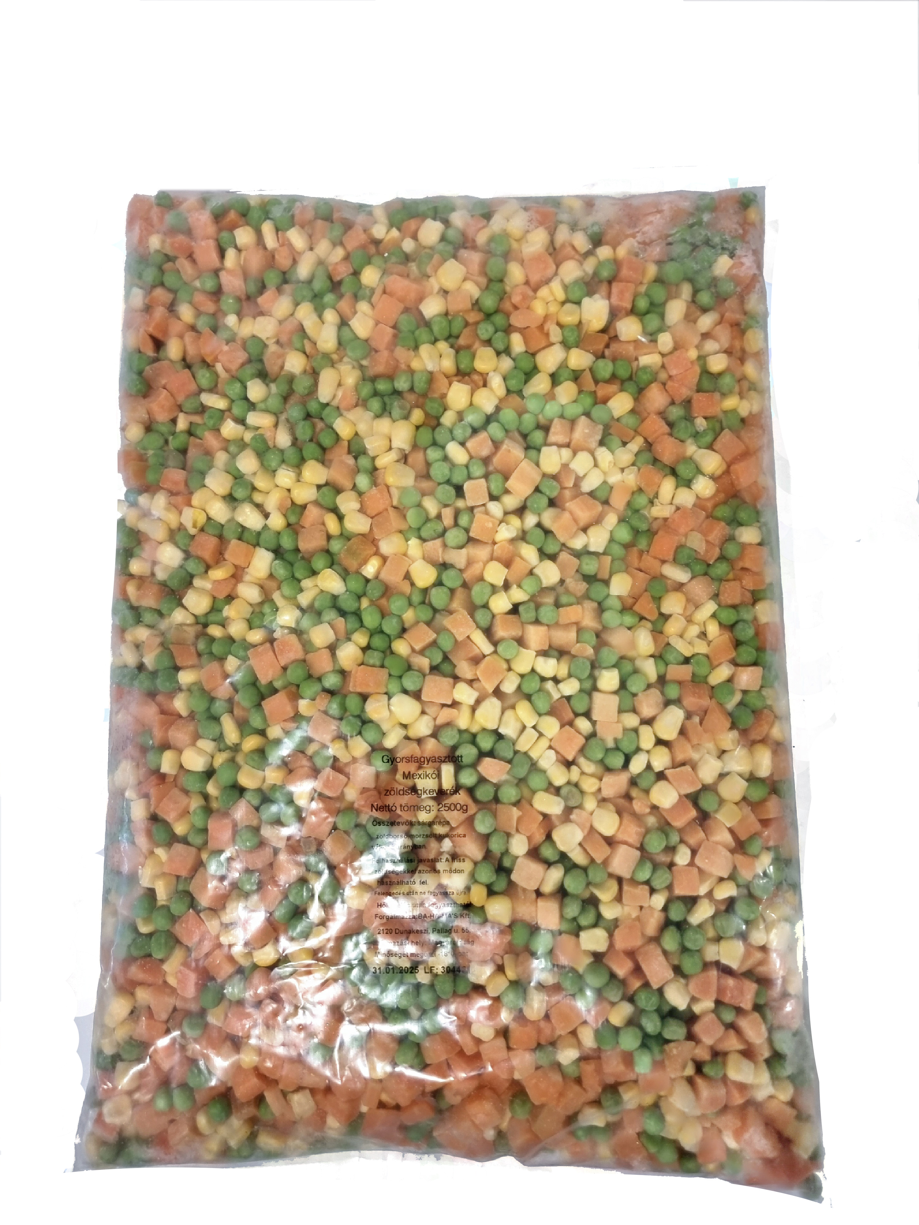 Mexikói zöldségkeverék 2,5 kg mirelit