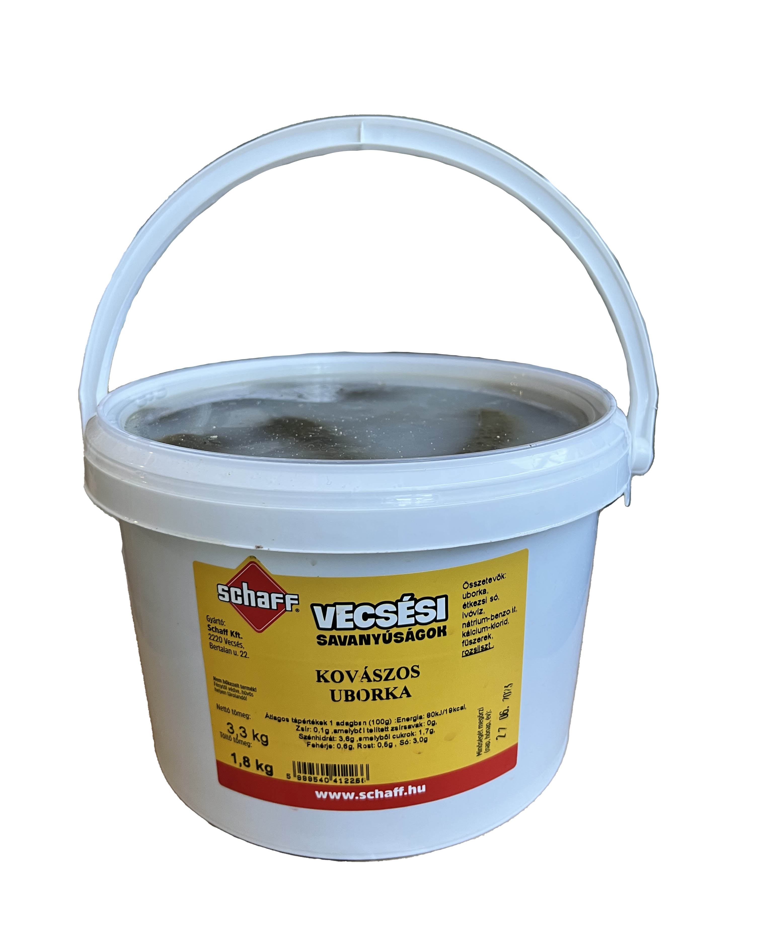 Savanyú kovászos uborka 3,3/1,8 kg