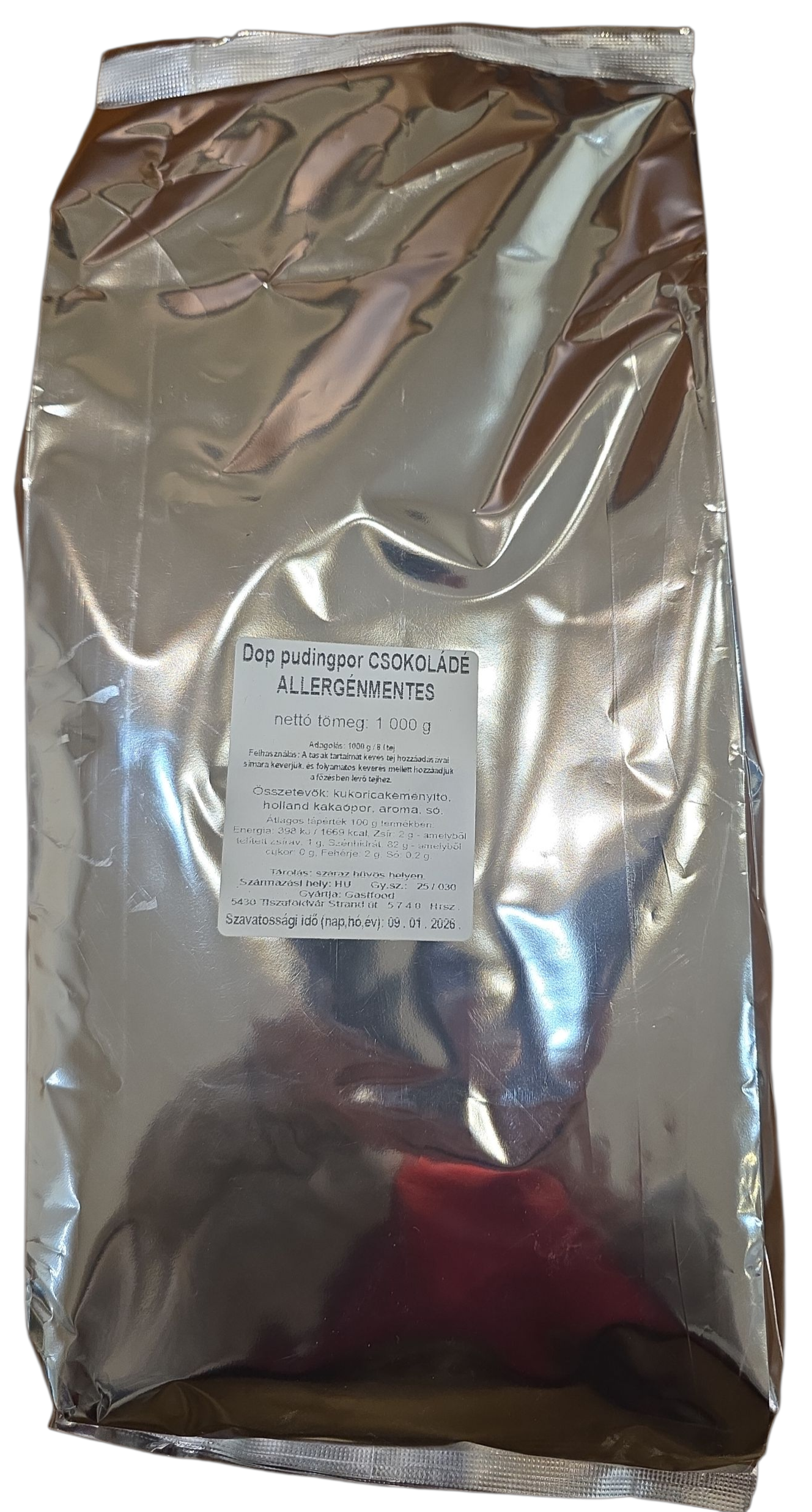 Pudingpor csokoládé 1 kg Allergénmentes