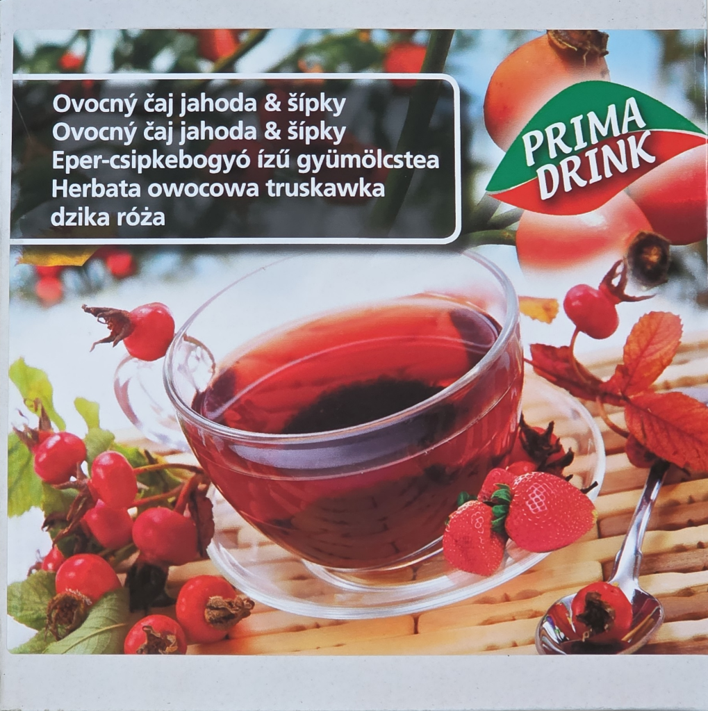 Eper-csipkebogyó ízű tea 50 g (20 db/#) PRIMA DRINK HÜGLI