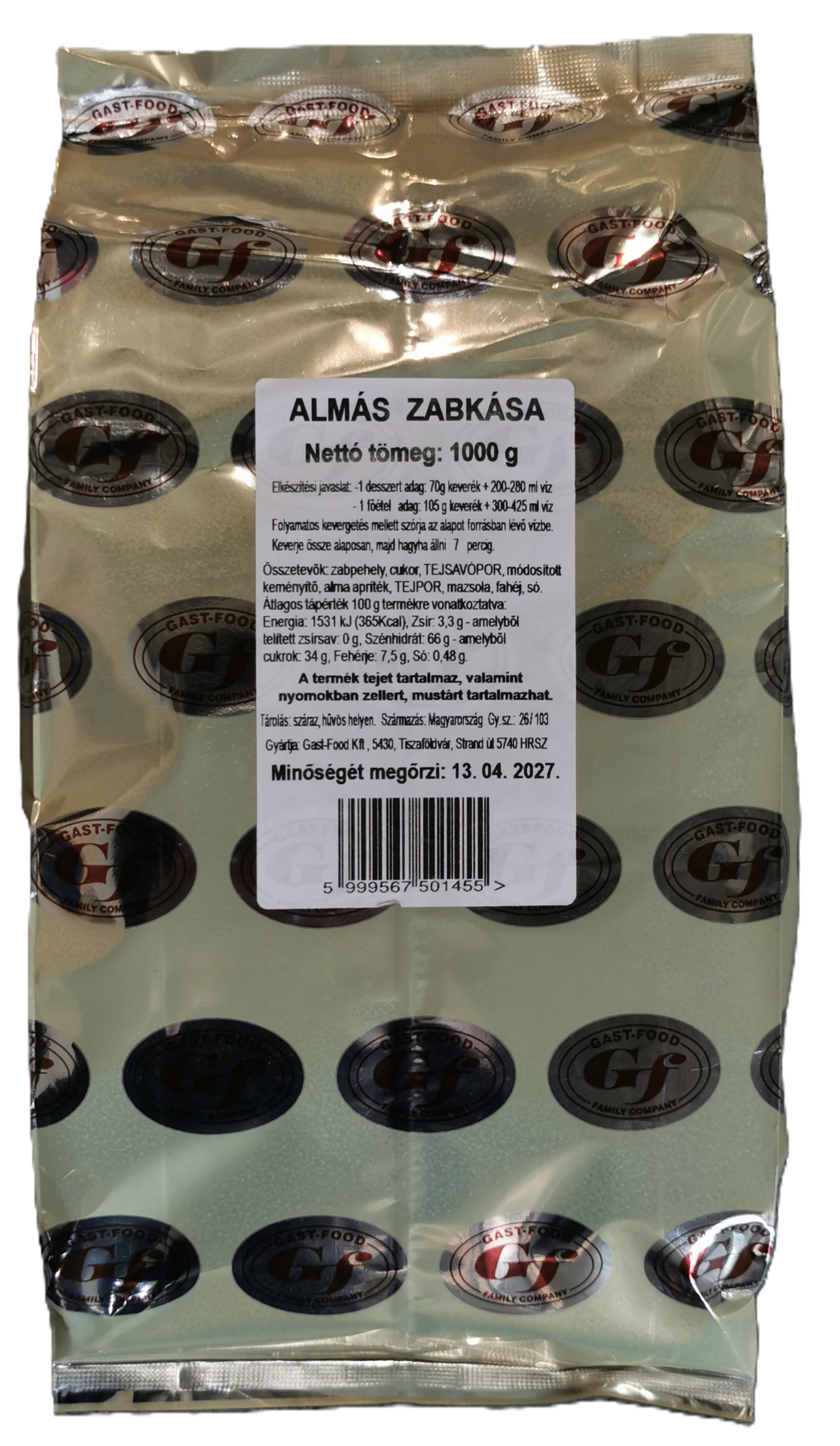 Zabkása almás 1.000 g GAST-FOOD