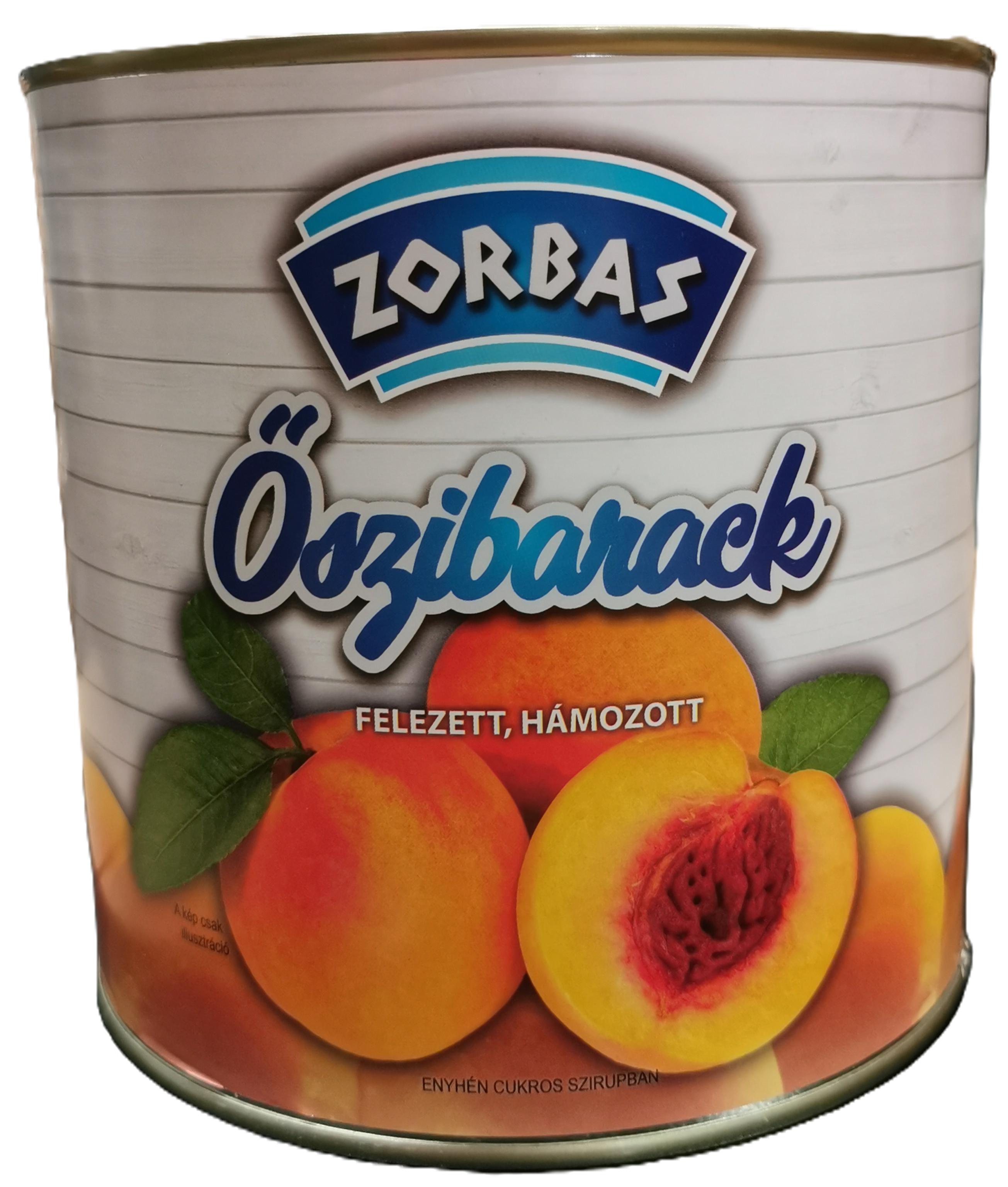 Őszibarack felezett 2.600 g ZORBAS