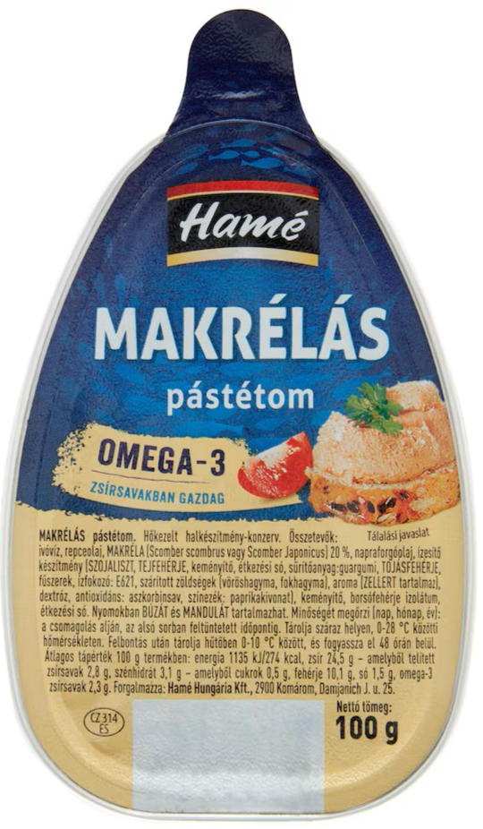 Pástétom makrélás 100 g HAMÉ