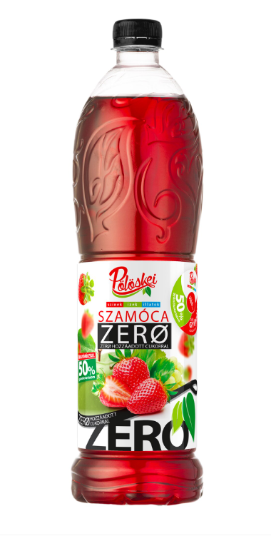 Pölöskei szamóca szörp 50 % zero 1 l DRS PET
