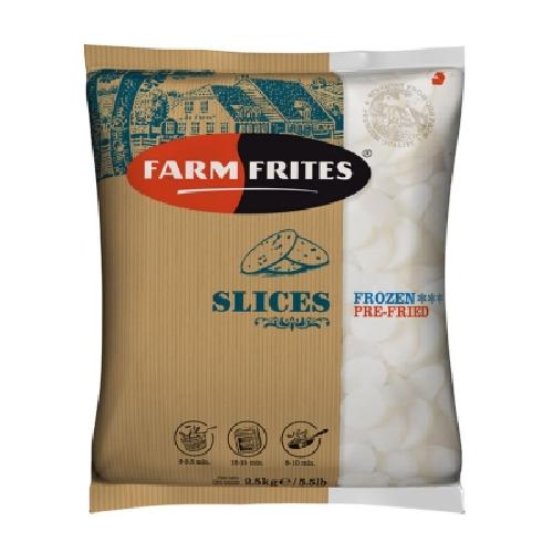 Burgonya chips 2,5 kg Slices FARM FRITES mirelit