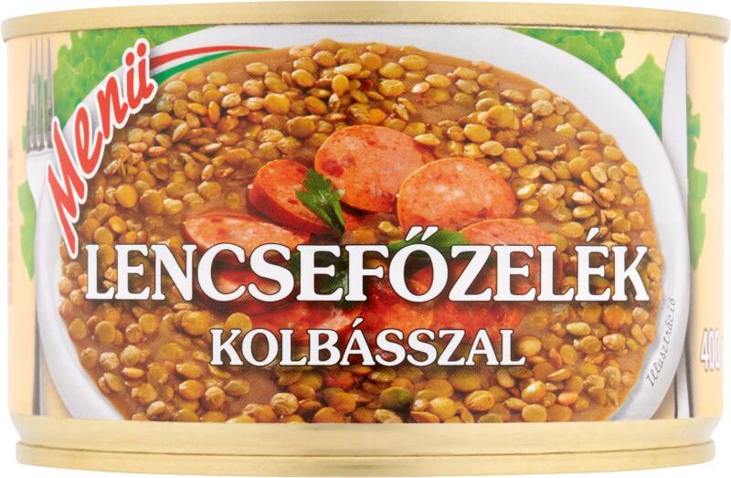 Lencsefőzelék kolbásszal 400 g MENÜ