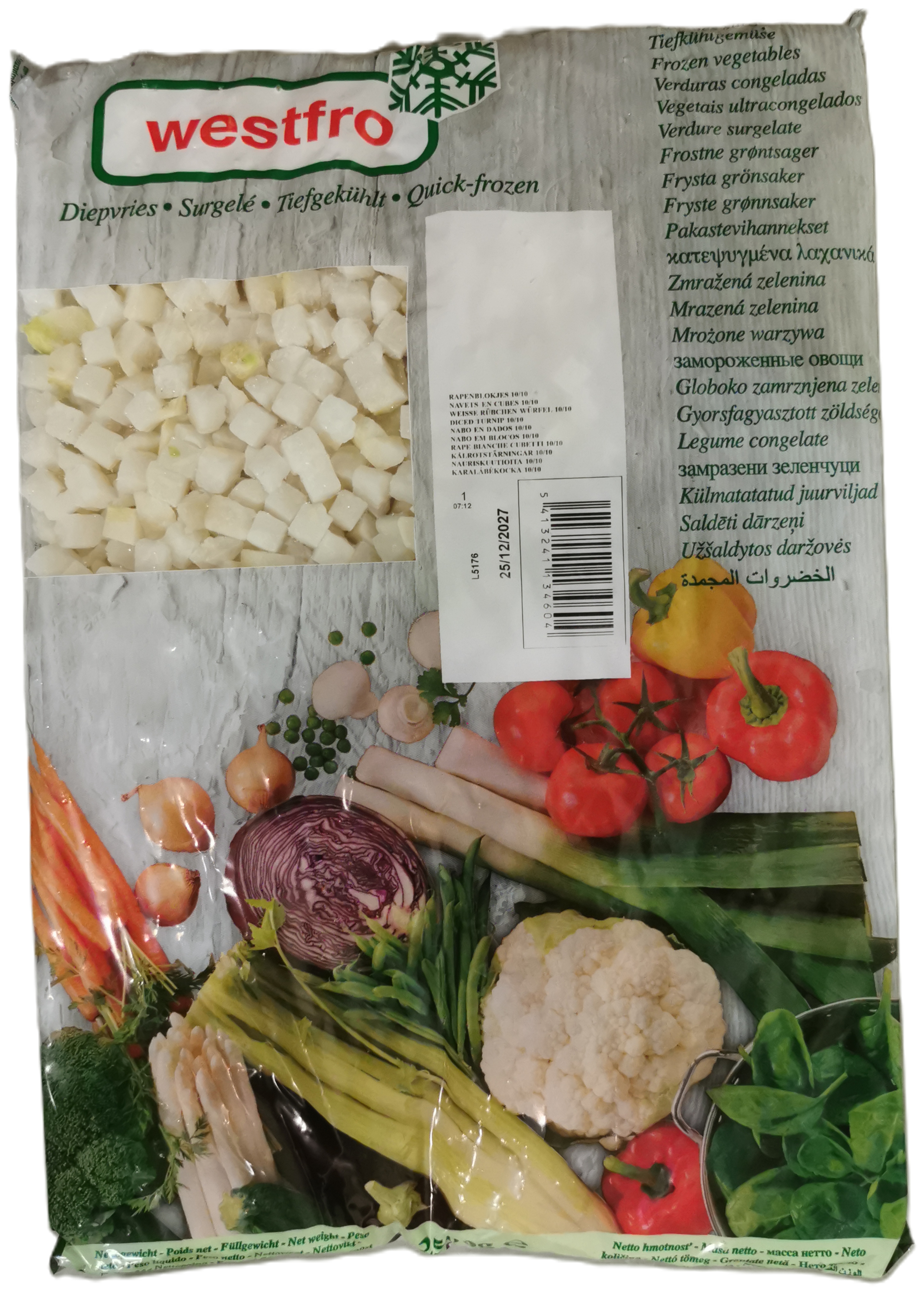 Karalábé kocka 2,5 kg mirelit