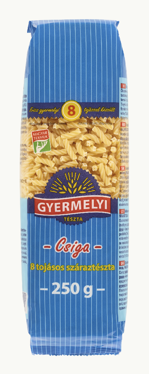 Csigatészta 8 tojásos 250 g GYERMELYI